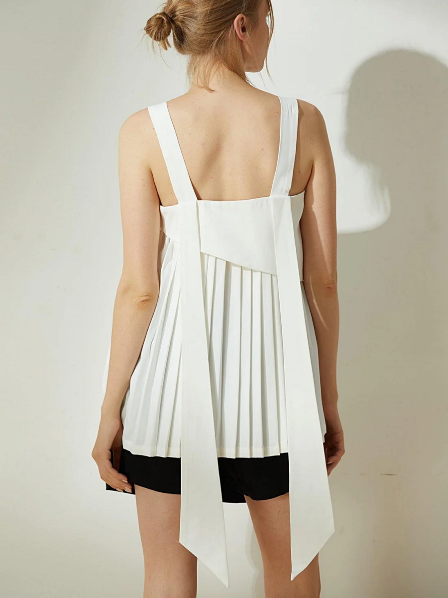 Salient Label｜Mizuki Pleated Long Strap Top