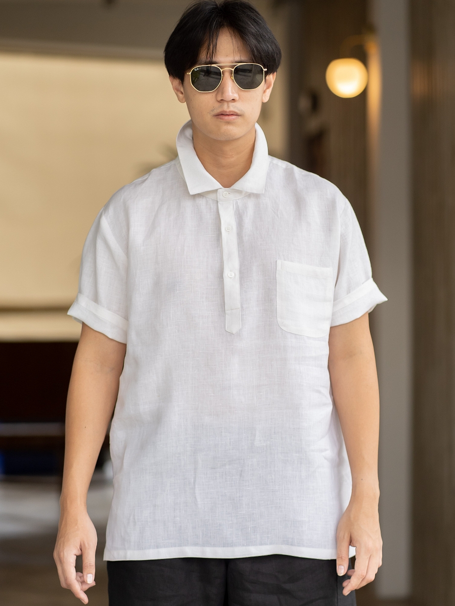 Candith｜Original Natural Linen Polo Shirt