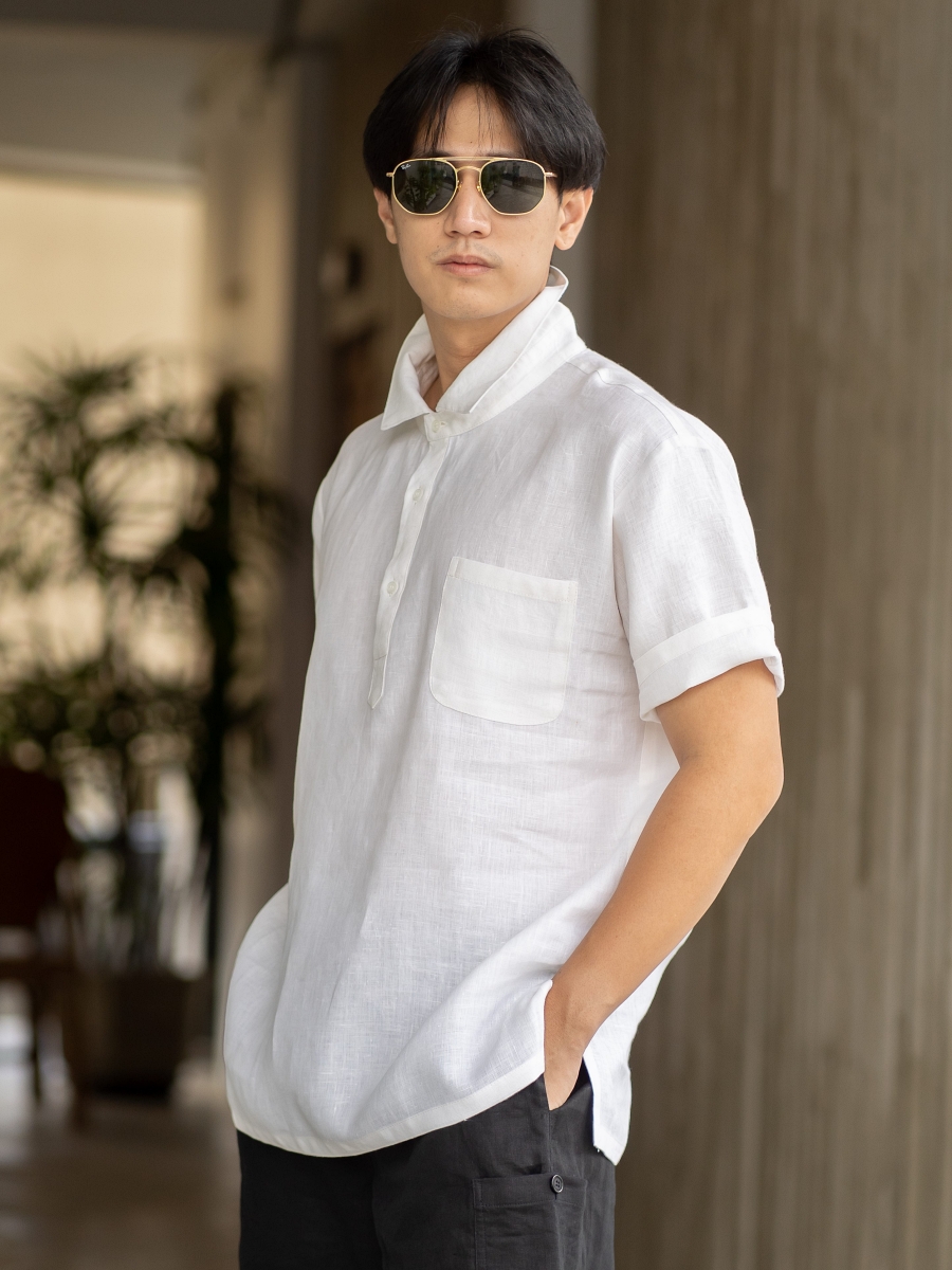 Candith｜Original Natural Linen Polo Shirt